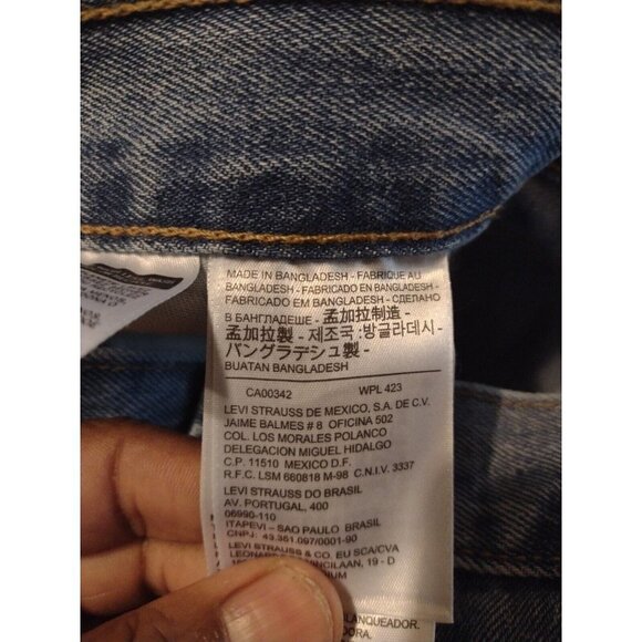 NWT New Levi's 550 Relaxed Tapered Leg Blue Denim Jeans 42x30 Cotton - Picture 8 of 10
